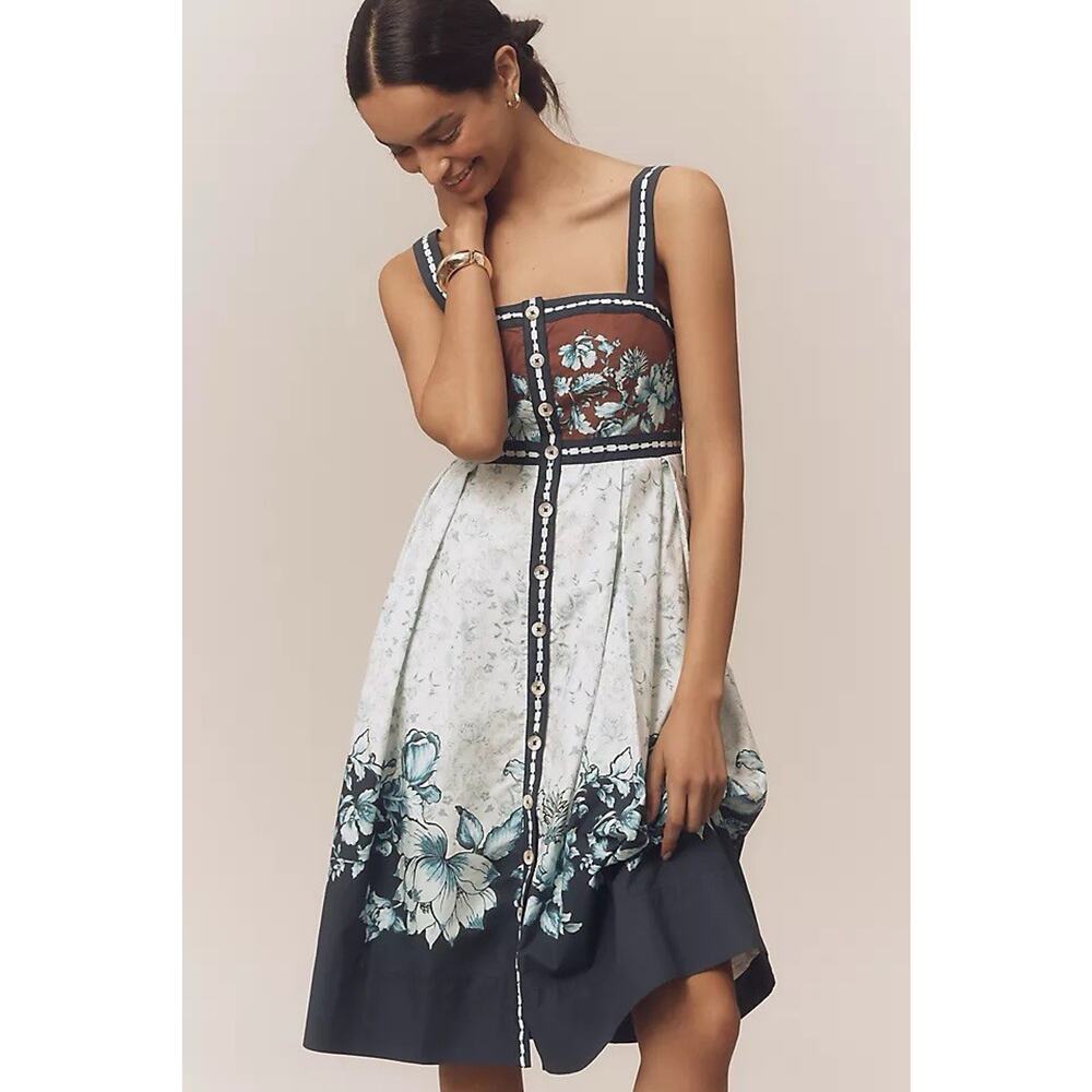 Anthropologie Maeve Sleeveless Square Neck Dress Size X-Large